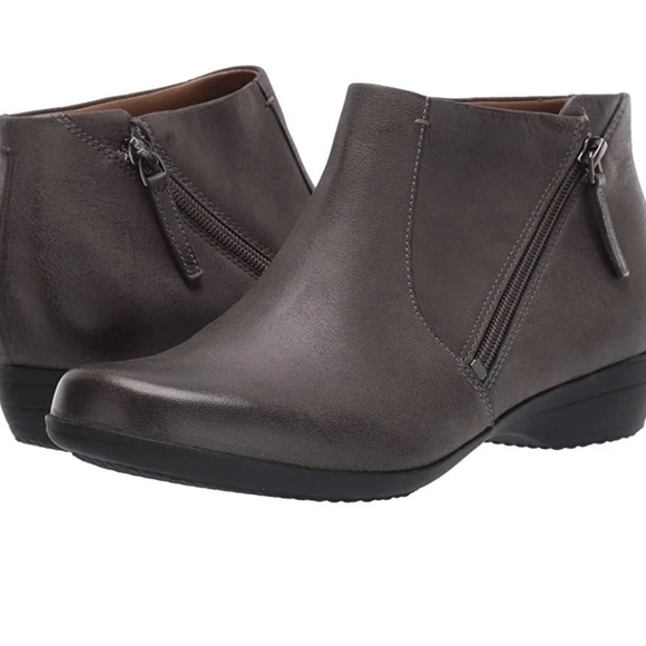 Dansko Women Fifi Grey Burnished Nubuck Ankle Leather Shoes boots sz 39/8.5-9 - Picture 1 of 16